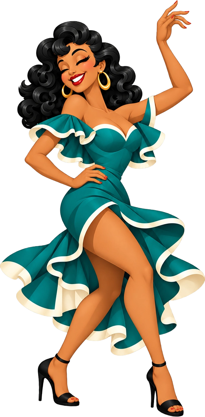 Mambolet con vestuario jade